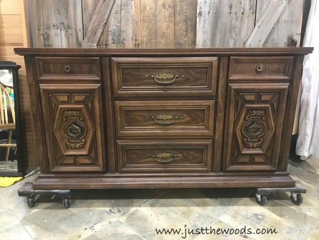 vintage furniture, vintage buffet, layering paint on furniture, how to blend and layer paint