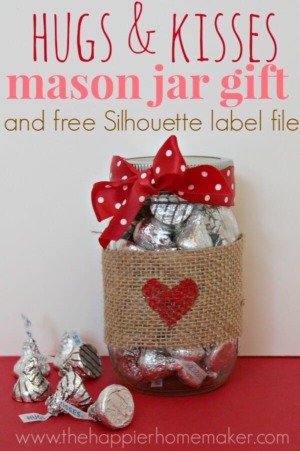 hershey kiss mason jar, easy valentines day project, valentine project for kids