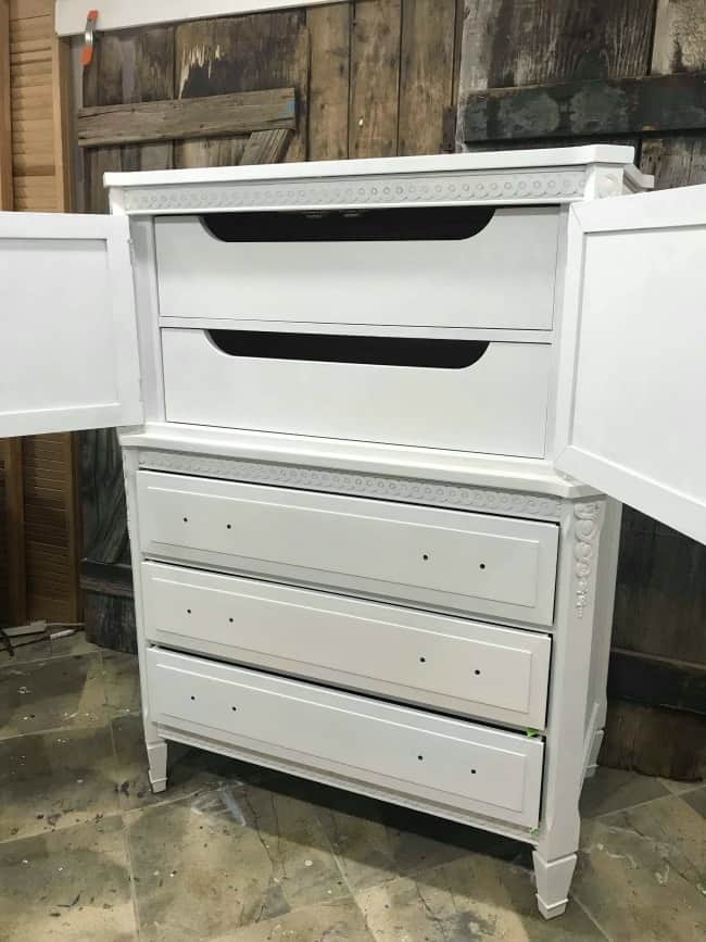 white painted furniture, white distressed painted furniture, white painted dresser