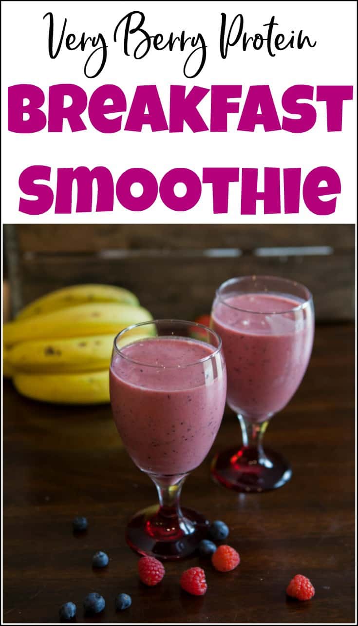Breakfast smoothies are a healthy way to start your day. Add a little protein powder to your morning berry smoothie and you are off to a great start. This berry smoothie recipe is quick and easy. berry smoothie recipes, mixed berry smoothie recipe, frozen berry smoothie, berry shake, breakfast protein smoothie