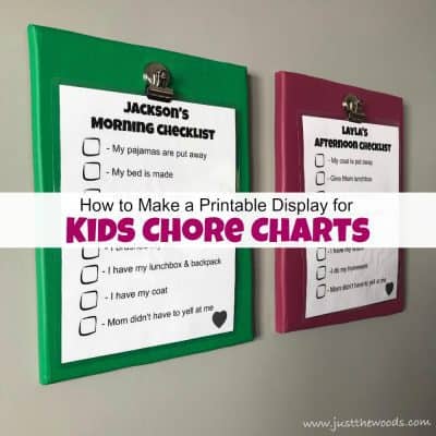 How to Make a Printable Display for Kids Chore Charts (free printables)