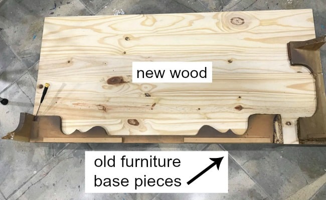 build wood furniture base, replace wood furniture, rebuild furniture, repair furniture