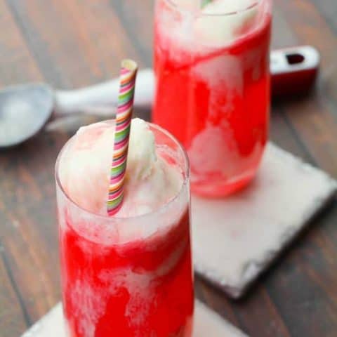 Cupids Valentine Strawberry Ice Cream Float