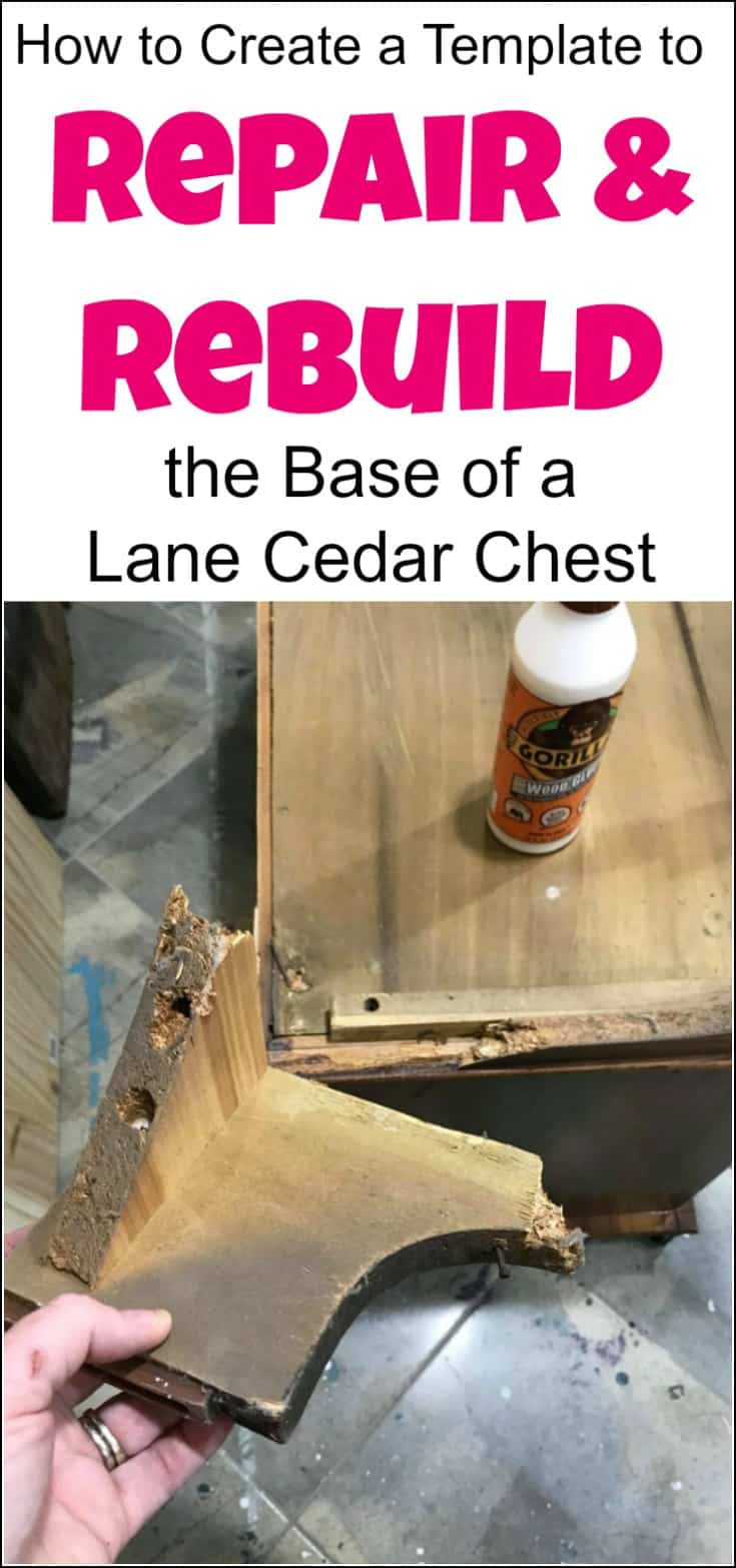 Not all furniture is created equal. Some parts don't last, but you can save and repair furniture by rebuilding the damaged area. Remove the damaged legs, create a wood template and rebuild the furniture legs to save your old furniture. Repairing furniture, furniture fix, how to repair wood furniture, furniture repair, repairing wood furniture, wood furniture repair, replace the base of a cedar chest, cedar chest replacement feet, broken base repair, damaged base, repair cedar chest base, replace cedar chest base. 