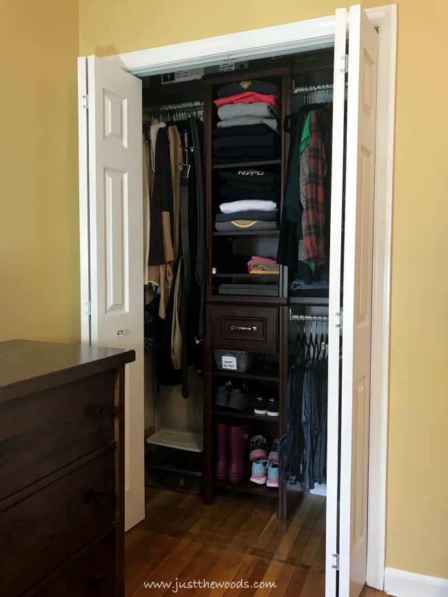 small closet organization, small closet remodel