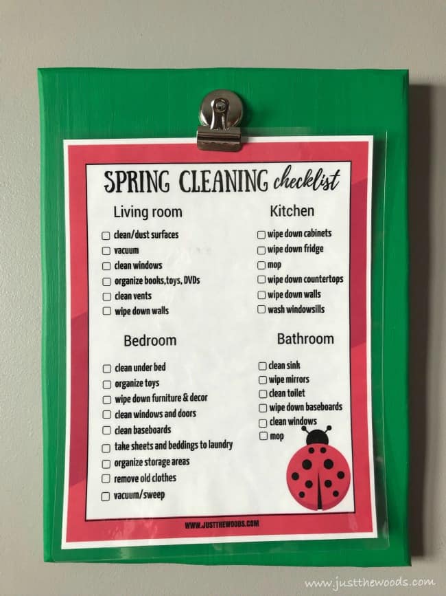 spring cleaning checklist, cleaning checklist, free printable, spring cleaning printable