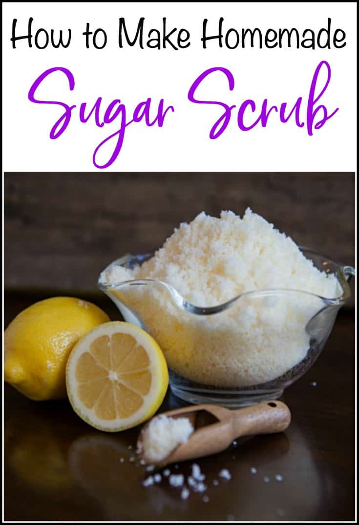 Here is an easy make your own homemade sugar scrub with only 3 ingredients. Enjoy this homemade sugar scrub recipe for your favorite natural exfoliator and make it at home. sugar scrub recipes, how to make sugar scrubs, homemade sugar scrub recipes, DIY sugar scrubs, lemongrass recipe for sugar scrub