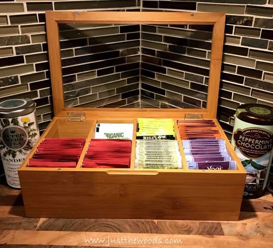 tea organizer, tea box, things needed for kitchen