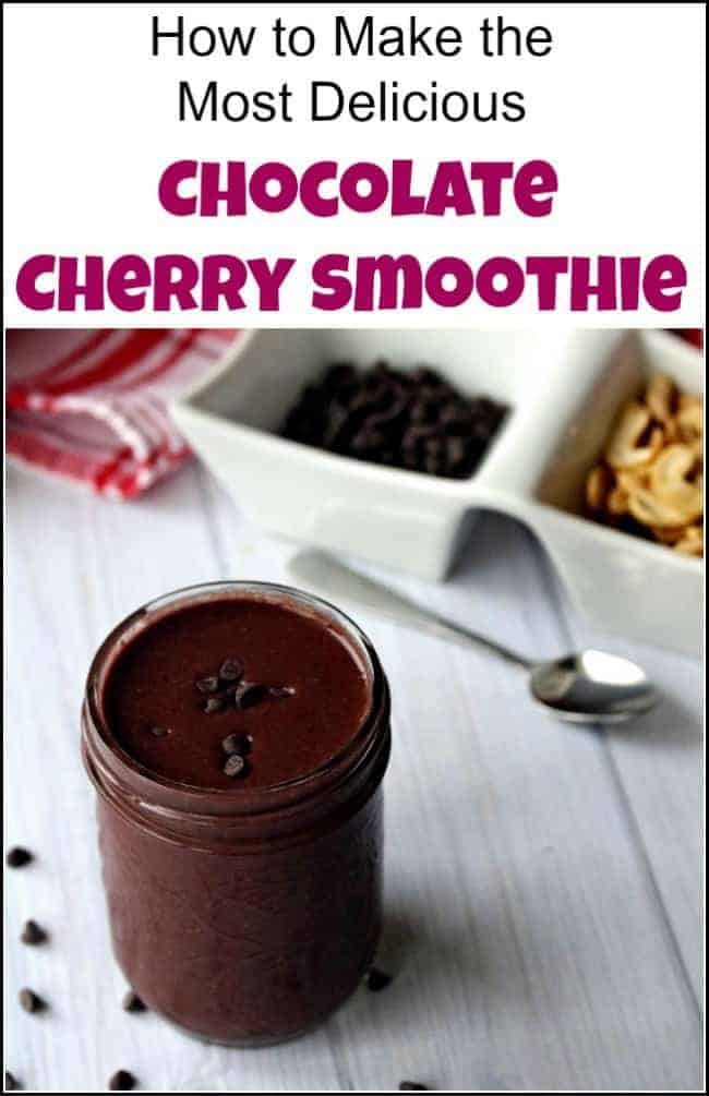 Smoothies with cherries are great but a chocolate cherry smoothie is even better. There is nothing better than a delicious cherry smoothie with cacao for a healthy sweet treat. This cherry smoothie recipe with chocolate is the perfect cherry chocolate smoothie recipe for any time of day. Vegan chocolate shake, vegan cherry chocolate smoothie, healthy cherry smoothie, smoothie recipes