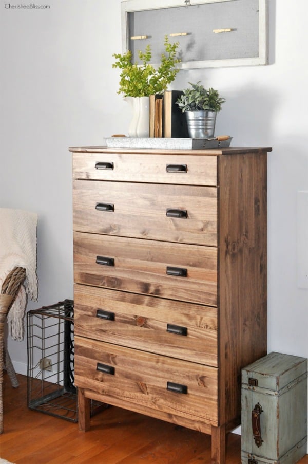 An Ikea dresser hack can transform a piece of basic flat furniture into so much more. Ikea hack ideas, Ikea dresser makeovers, furniture hacks, dresser makeovers, Ikea Malm dresser hack, Ikea hacks dresser, Ikea hemnes dresser hack, Ikea hack dresser, Ikea dresser hacks, Ikea rast dresser hack, Ikea rast hack, Ikea pine dresser, DIY dresser ideas, dresser ideas, painted furniture makeovers, furniture before and after