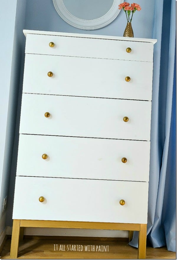 An Ikea dresser hack can transform a piece of basic flat furniture into so much more. Ikea hack ideas, Ikea dresser makeovers, furniture hacks, dresser makeovers, Ikea Malm dresser hack, Ikea hacks dresser, Ikea hemnes dresser hack, Ikea hack dresser, Ikea dresser hacks, Ikea rast dresser hack, Ikea rast hack, Ikea pine dresser, DIY dresser ideas, dresser ideas, painted furniture makeovers, furniture before and after