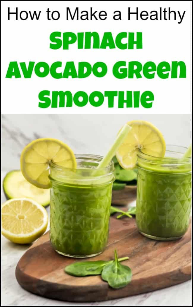 avocado green smoothie, avocado spinach smoothie, spinach avocado smoothie, green smoothie recipe