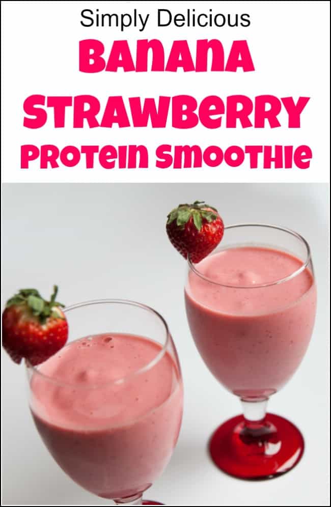 Strawberry Banana Protein Smoothie, strawberry banana protein shake