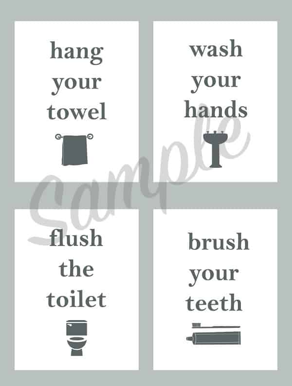 bathroom cleaning, keep bathroom clean signs, clean bathroom signs, free printables, 