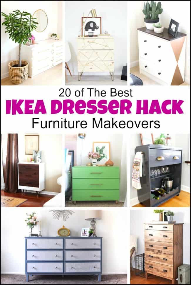 An Ikea dresser hack can transform a piece of basic flat furniture into so much more. Ikea hack ideas, #Ikeadressermakeovers #furniturehacks #dressermakeovers #IkeaMalmdresserhack #Ikeahacksdresser #Ikeahemnesdresserhack #Ikeahackdresser #Ikeadresserhacks #Ikearastdresserhack #Ikearasthack #Ikeapinedresser #DIYdresserideas #dresserideas #paintedfurnituremakeovers #furniturebeforeandafter