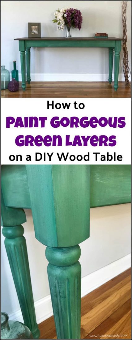 Curious how to make a wood table? This DIY wood table is easier than you think. Using a furniture kit you can create homemade wooden tables with ease. See how to make a wooden table the easy way and then paint it gorgeous in green. DIY wood table & painted furniture in one project. #howtobuildatable #howtomakeatable #paintedfurniture #furniturepainting #buildyourowntable #howtobuildawoodentable #DIYtableideas #buildingawoodtable #Osbornewoodproducts #DixieBellepaint