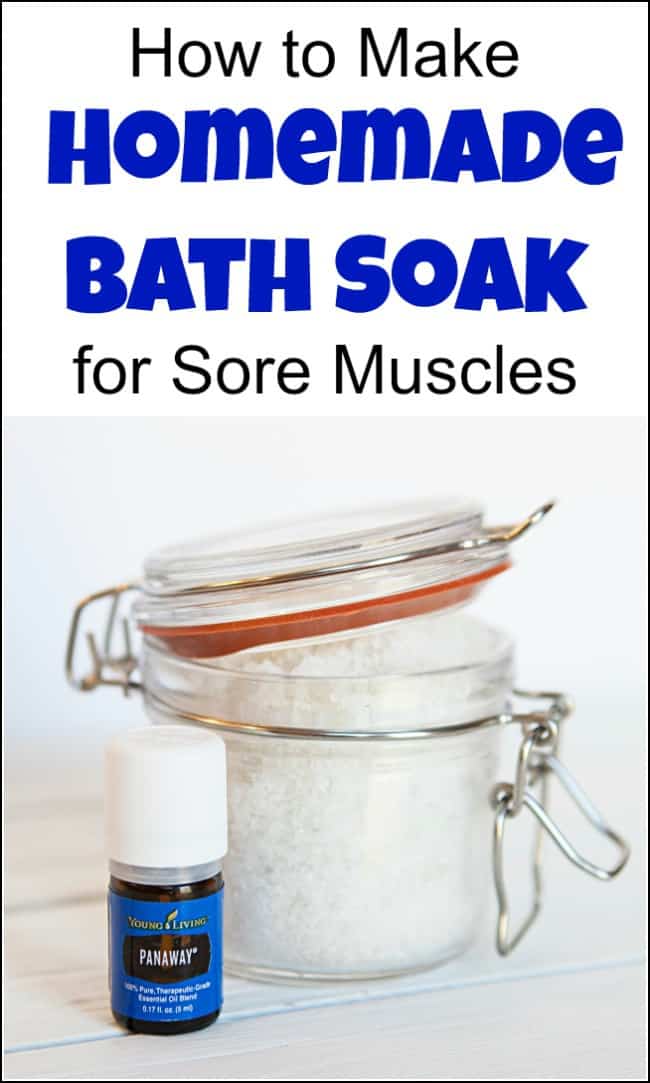 This homemade bath soak for sore muscles will help alleviate sore muscles and other minor physical discomforts. You will love this homemade bath soak if you work out, go to the gym, garden, chase children or hey anything that may give you sore muscles. homemade bath soak recipe, DIY bath soak, bath soak for sore muscles, sore muscle soak, muscle relaxing bath, soothing bath, bath for sore muscles, essential oils for sore muscles bath, epsom salt bath soak, epsom salt bath for sore muscles, 