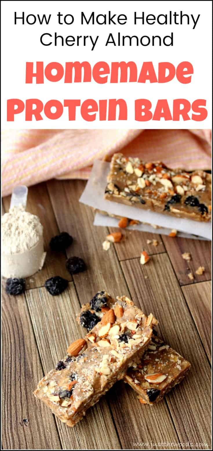 make your own protein bars, diy protein bars, healthy protein bars recipe, cherry almond protein bars
