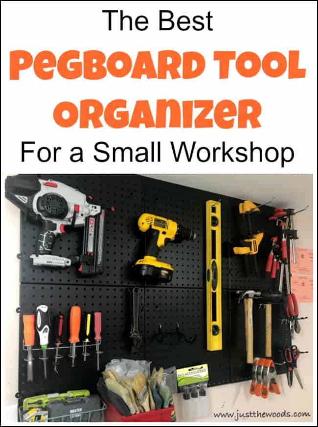 When looking for pegboard tool organization ideas this pegboard tool organizer is perfect for organizing tools on a pegboard wall with limited space. Tool pegboard, pegboard tool holder, pegboard tool storage, tool pegboard ideas, pegboard storage, tool hanging board, pegboards, peg board organizer