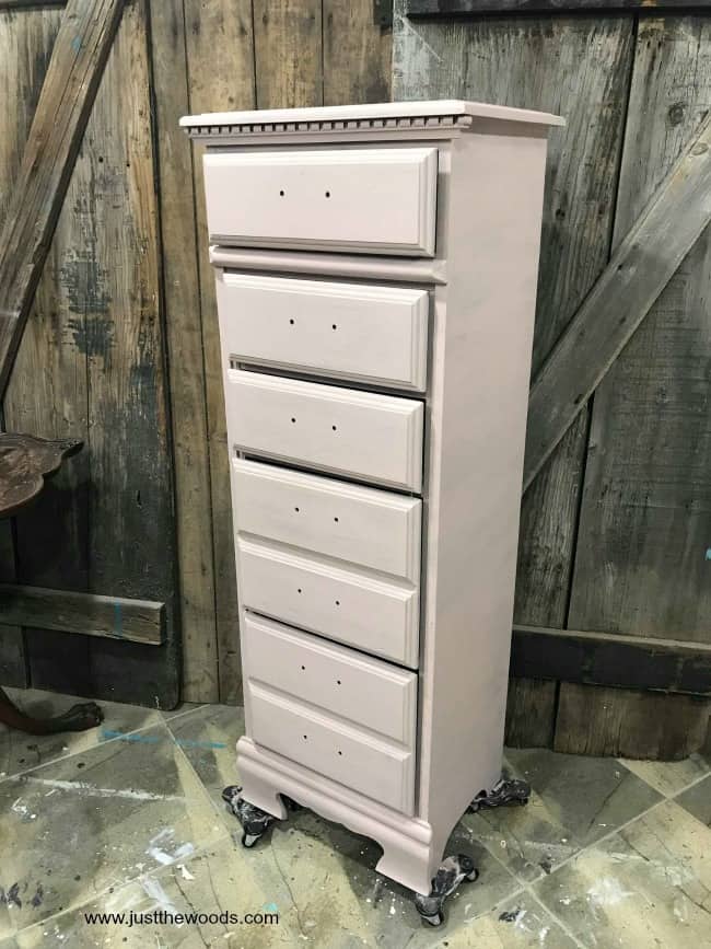 pink chalk paint, tea rose, dixie belle, dixie belle chalk paint, tea rose paint, painted lingerie chest