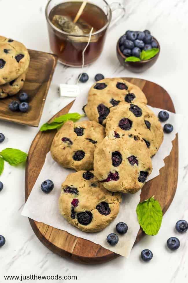 This healthy lemon blueberry scones recipe is paleo friendly and gluten free. These blueberry lemon scones are also delicious and easy to make. See how to make blueberry scones the easy way for a healthy breakfast or afternoon snack. A few simple ingredients for scones to make the best blueberry scones with lemon. paleo blueberry scones, healthy blueberry scone recipe#blueberrylemonscones #paleoscones #lemonbluberryscones #easybluberryscones