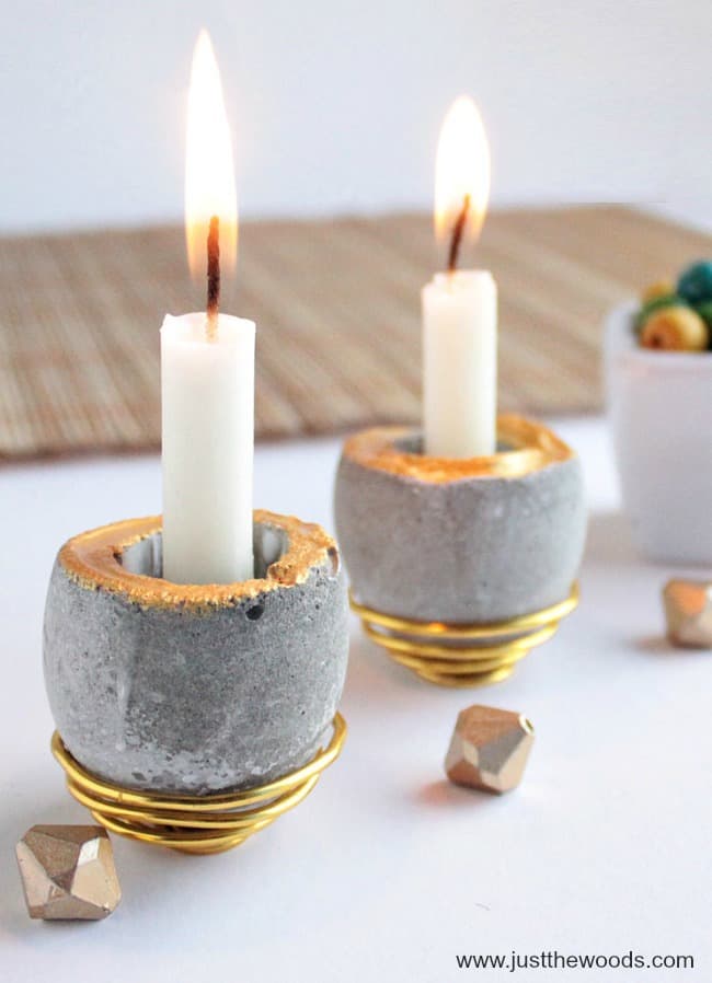 How to Make DIY Concrete Candle Holders the Easy Way