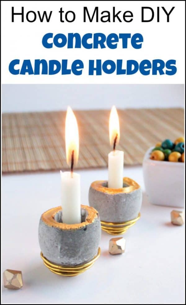 How to Make DIY Concrete Candle Holders the Easy Way