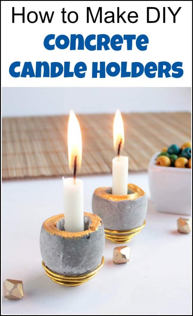 See how easy it is to make concrete candle holders. DIY concrete projects are fun with simple cement molds using eggshells. Learn how to make a candle holder the easy way with DIY cement. #diyconcrete #concretecandleholders #concreteprojects #cementprojects #cementmolds #DIYconcreteprojects #DIYcementprojects #cementmolds #candleholder