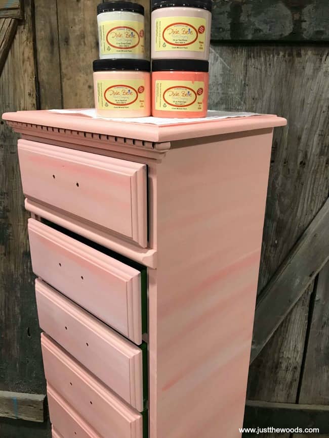 dixie belle paint, paint layers, painted lingerie chest, tall lingerie chest, vintage lingerie chest