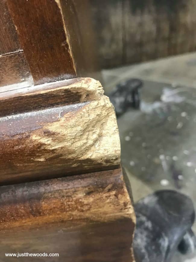 repair damaged wood, vintage wood furniture