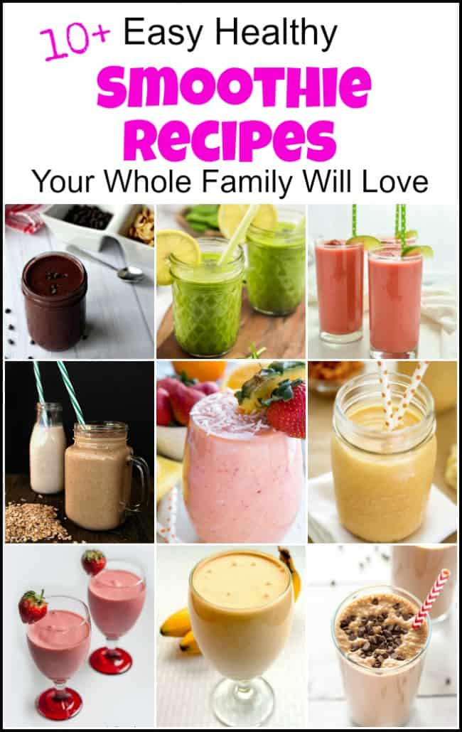 Great variety of easy healthy smoothie recipes, including fruit smoothies and many simple healthy smoothie recipes that your whole family will love. Get ready to see how to make healthy smoothies with these delicious healthy smoothies. These nutritious smoothies are packed with fruit, protein and are healthy for all. #healthysmoothies #easysmoothierecipes #healthysmoothierecipes #easyhealthysmoothierecipes #smoothie #smoothierecipes