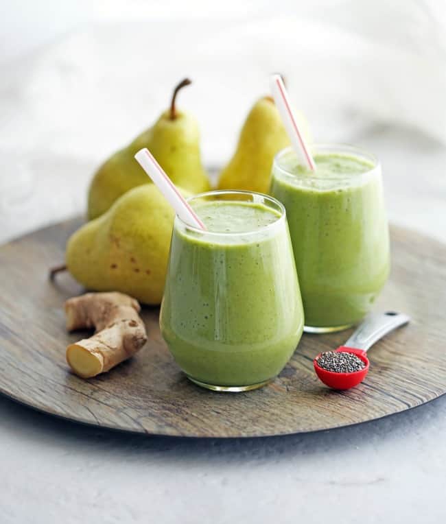 pear smoothie, healthy smoothies, paleo smoothie, gluten free smoothie