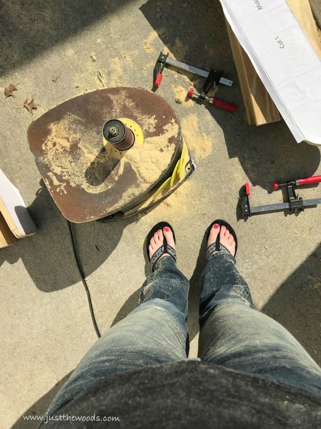 Build Adirondack Chairs, sawdust, sanding wood, wood adirondack chairs