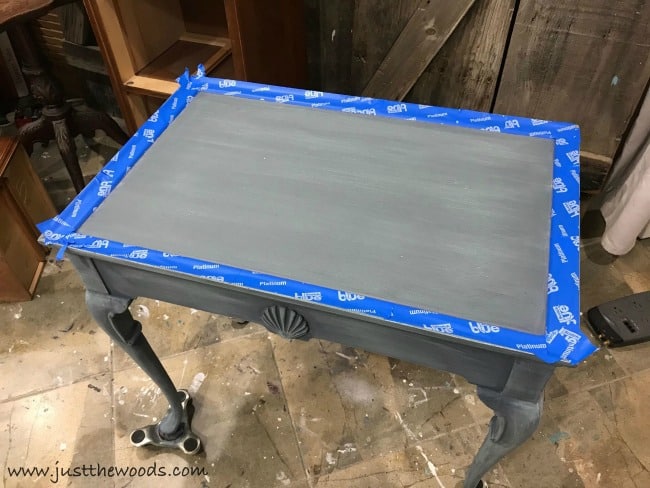 scotch blue tape, painters tape, painted table