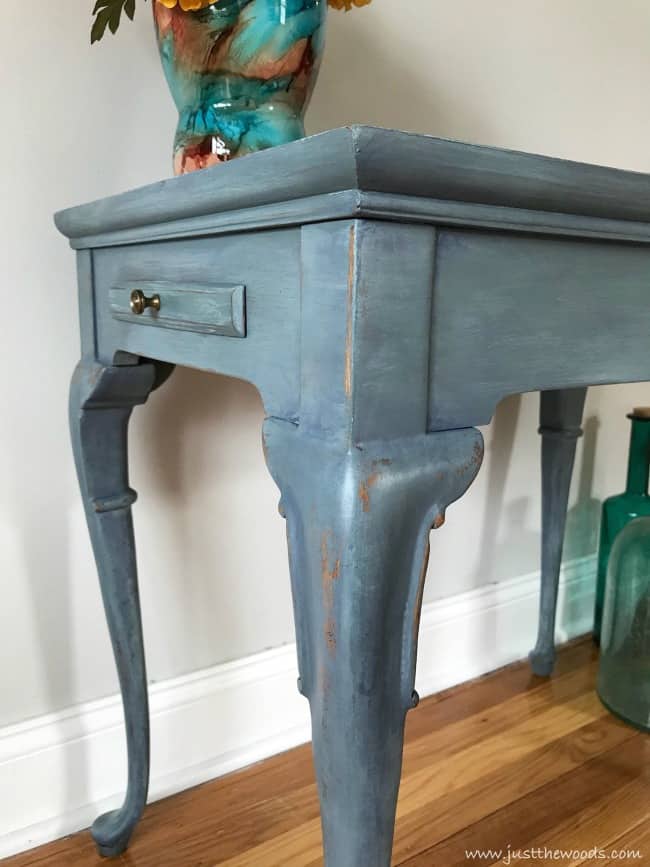 painted table, denim painted table, coastal painted table