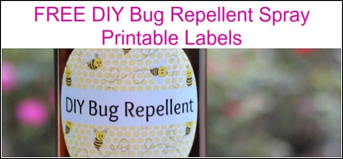 free printables, bug spray labels, diy insect repellent