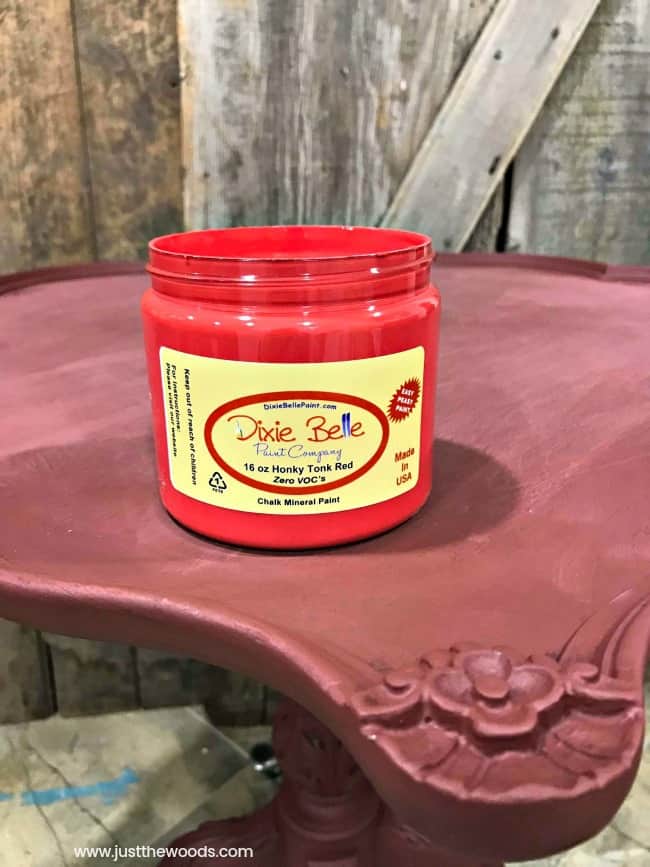 honky tonk red paint, dixie belle chalk paint