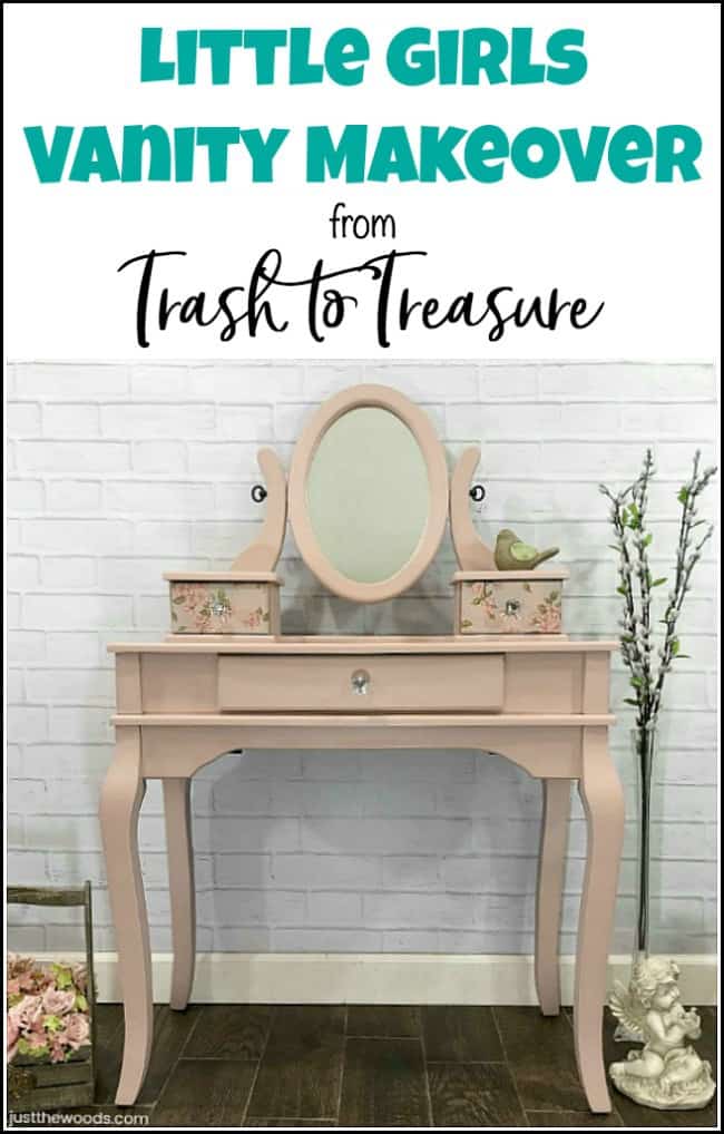 Little Girls Vanity Makeover From Trash To Treasure