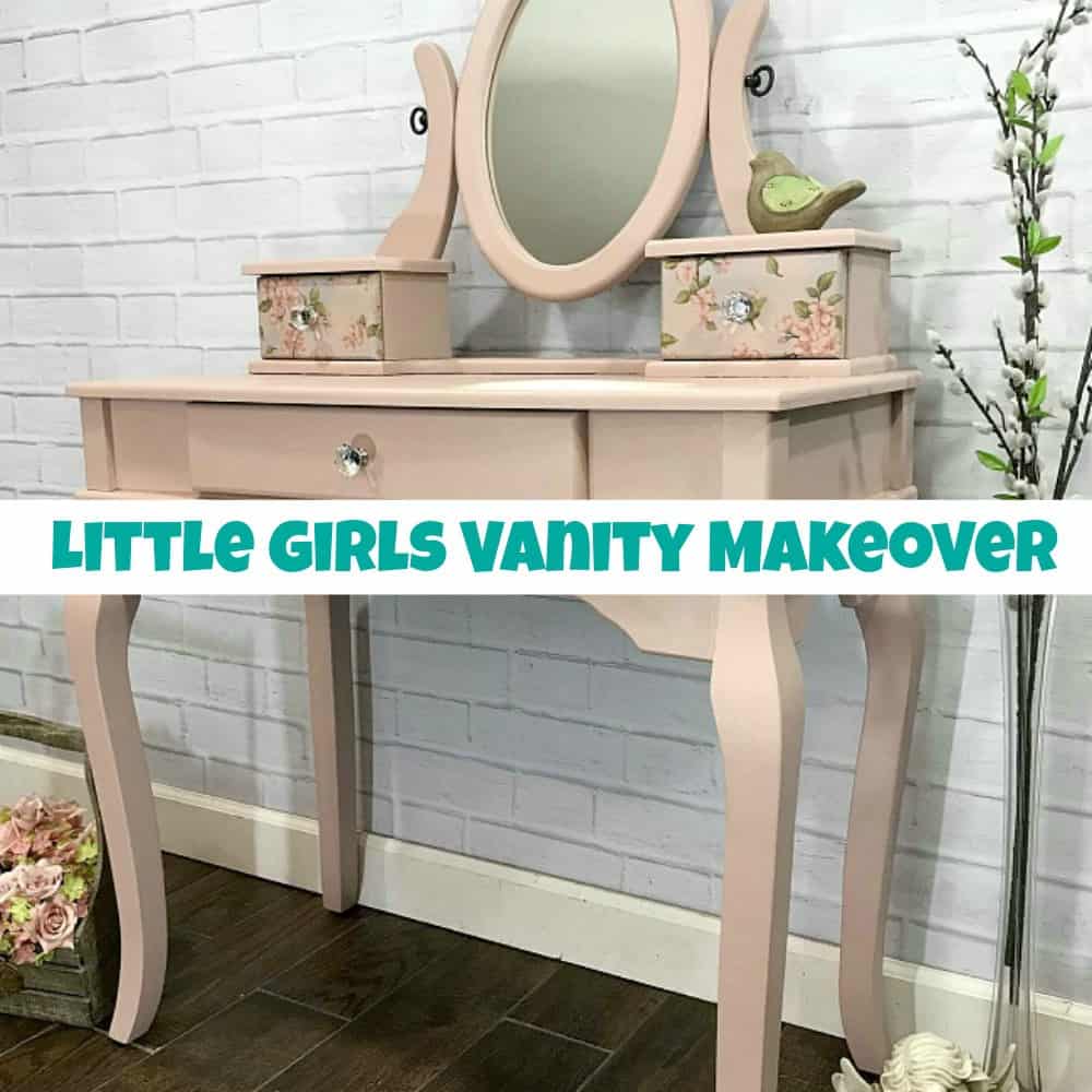 Little Girls Vanity Makeover From Trash To Treasure