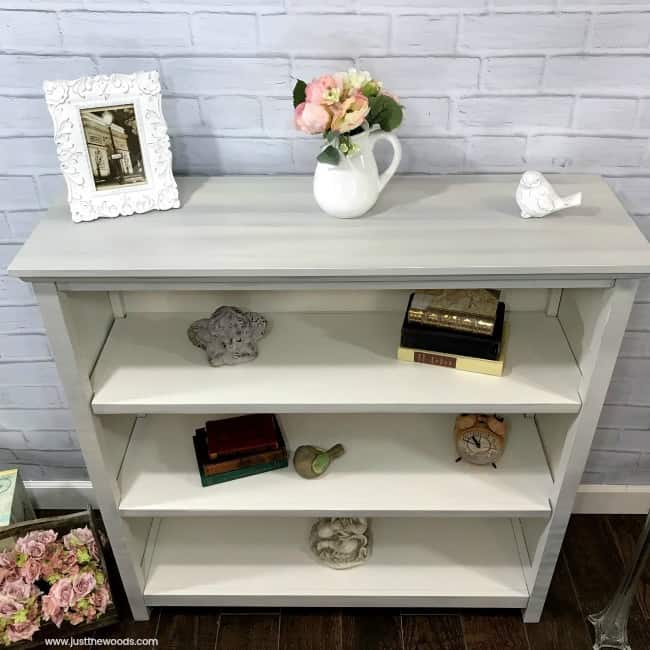 painted pottery barn furniture, pottery barn bookcase, painting over laminate