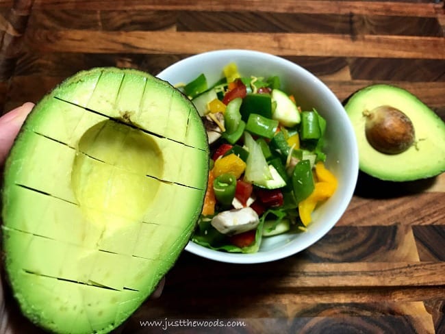 garden salad with avocado