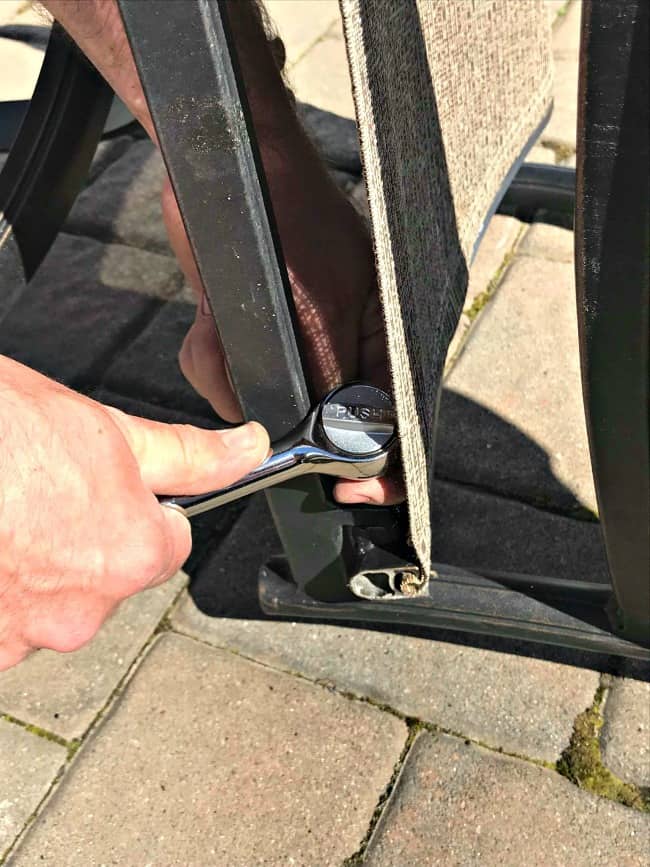 repair broken patio chair