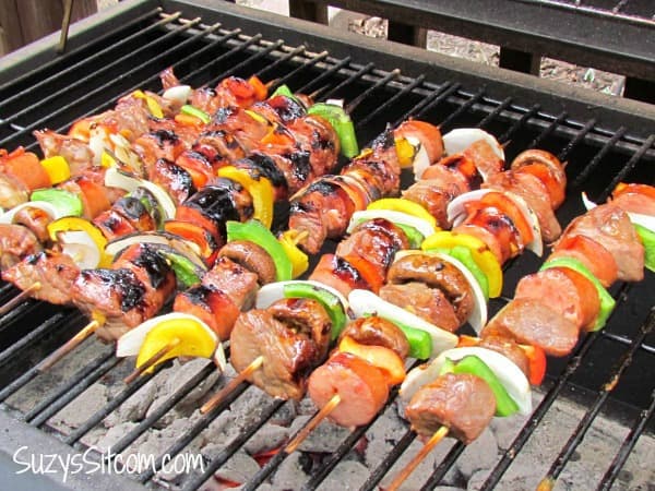 beef shish kebabs, shish kebab recipe, Campfire Dinner Recipes, easy camping food, fun camping food