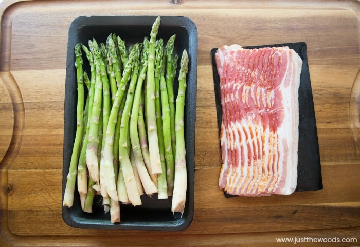 how to make bacon wrapped asparagus, asparagus and bacon