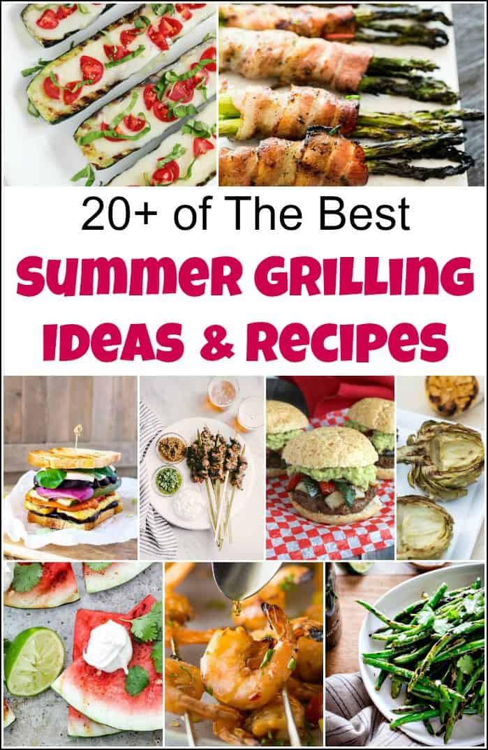 When you need delicious summer grilling ideas these are some of the best summer grill recipes you can find. You'll want to add them all to your cookout menu. #summergrillingideas #summergrillrecipes #grillingrecipes #grillfood #cookoutfood #healthygrillrecipes