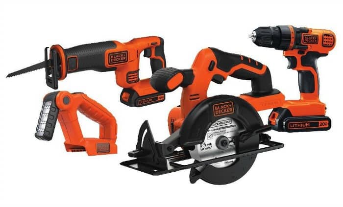 black and decker tools, orange tools, power tool kit, power tool set, must have power tools