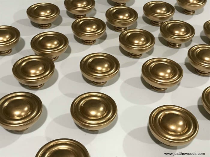 gold painted hardware, gold paint, metallic paint, metallic gold paint, liquid gold leaf, round gold knobs