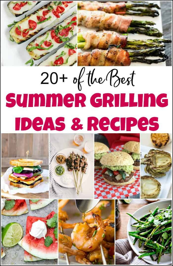 When you need delicious summer grilling ideas these are some of the best summer grill recipes you can find. You'll want to add them all to your cookout menu. #summergrillingideas #summergrillrecipes #grillingrecipes #grillfood #cookoutfood #healthygrillrecipes