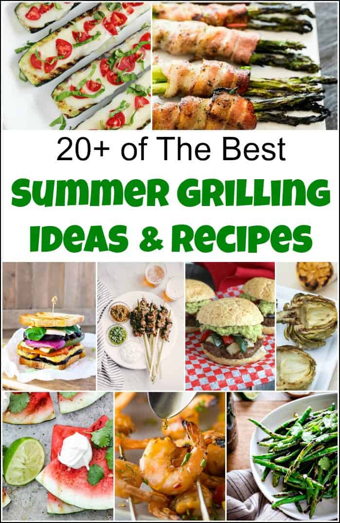 When you need delicious summer grilling ideas these are some of the best summer grill recipes you can find. You'll want to add them all to your cookout menu. #summergrillingideas #summergrillrecipes #grillingrecipes #grillfood #cookoutfood #healthygrillrecipes