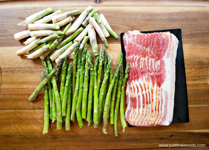 asparagus and bacon, bacon and asparagus